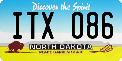 ND license plate ITX086