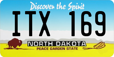 ND license plate ITX169