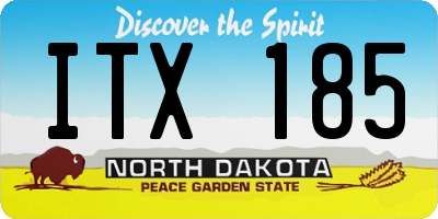 ND license plate ITX185