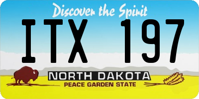 ND license plate ITX197