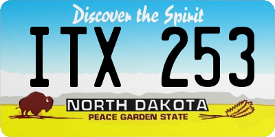 ND license plate ITX253