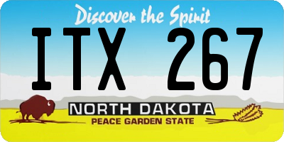 ND license plate ITX267