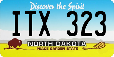 ND license plate ITX323
