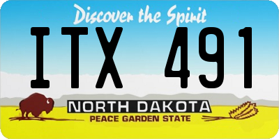 ND license plate ITX491