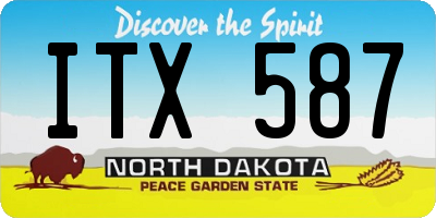 ND license plate ITX587
