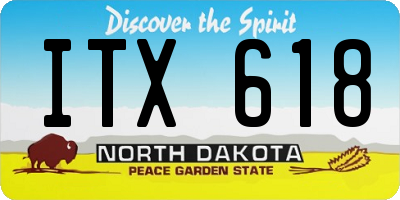 ND license plate ITX618