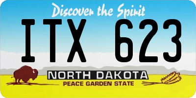 ND license plate ITX623