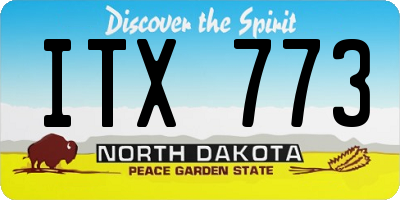 ND license plate ITX773