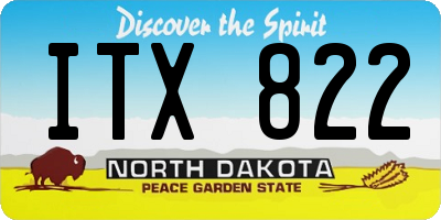 ND license plate ITX822