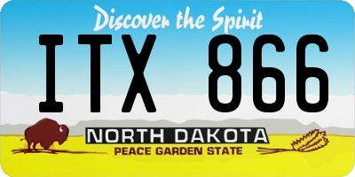 ND license plate ITX866