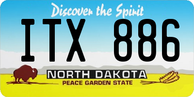 ND license plate ITX886