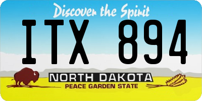 ND license plate ITX894