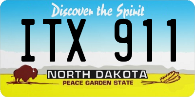 ND license plate ITX911