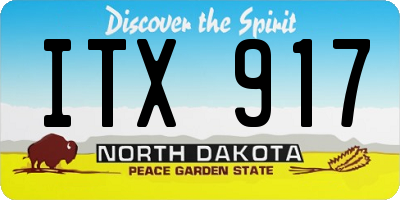 ND license plate ITX917