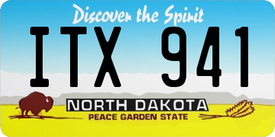 ND license plate ITX941