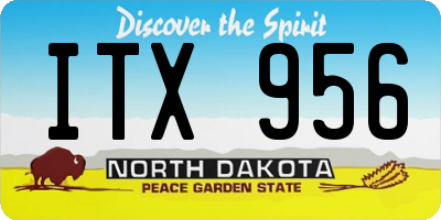 ND license plate ITX956