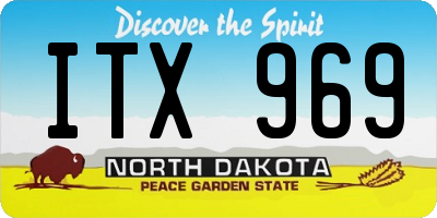 ND license plate ITX969