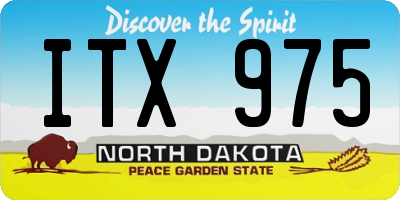 ND license plate ITX975