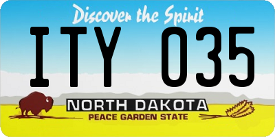 ND license plate ITY035