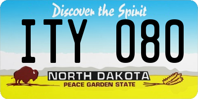 ND license plate ITY080