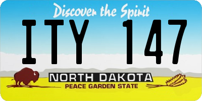 ND license plate ITY147