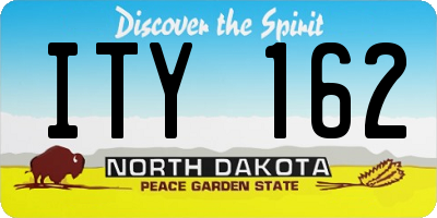 ND license plate ITY162