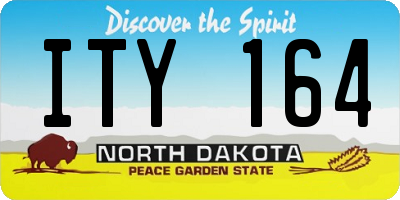 ND license plate ITY164