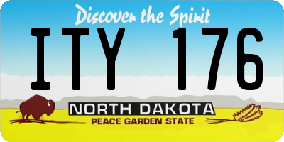 ND license plate ITY176