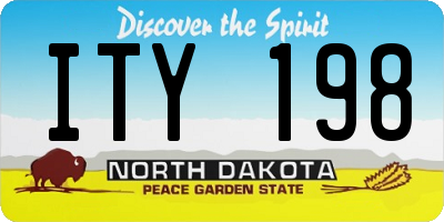 ND license plate ITY198