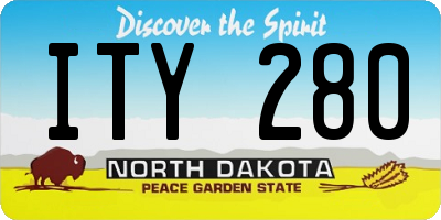 ND license plate ITY280