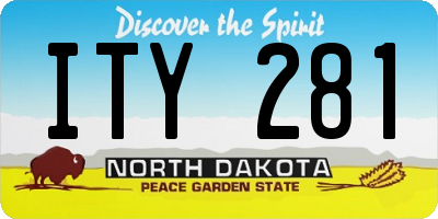 ND license plate ITY281