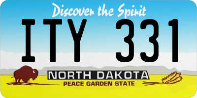 ND license plate ITY331