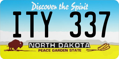 ND license plate ITY337