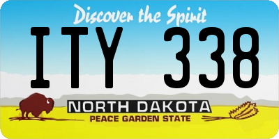 ND license plate ITY338