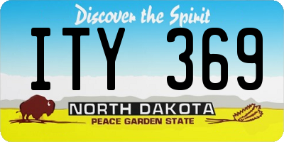 ND license plate ITY369