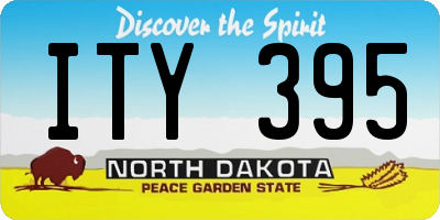 ND license plate ITY395