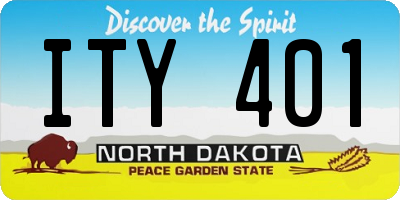 ND license plate ITY401