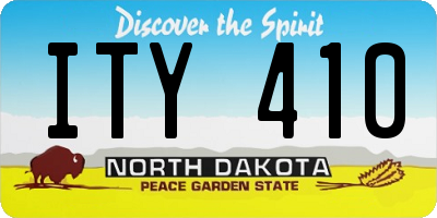 ND license plate ITY410