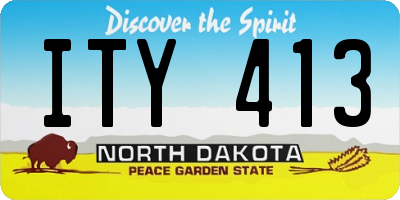ND license plate ITY413