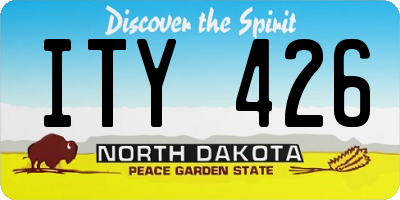 ND license plate ITY426