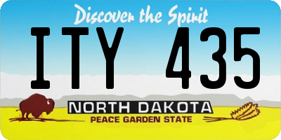 ND license plate ITY435