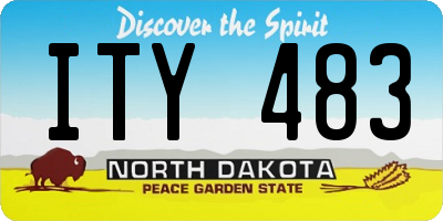 ND license plate ITY483