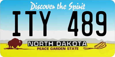 ND license plate ITY489
