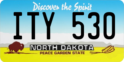 ND license plate ITY530