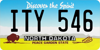 ND license plate ITY546