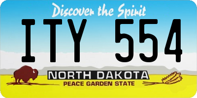 ND license plate ITY554