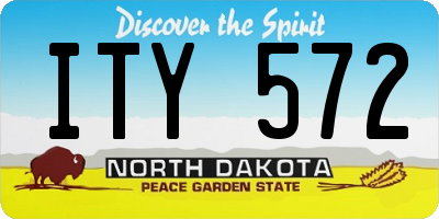 ND license plate ITY572