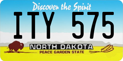 ND license plate ITY575