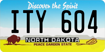ND license plate ITY604