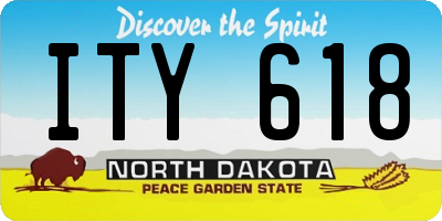 ND license plate ITY618
